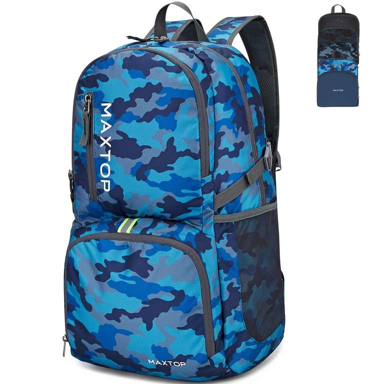 MAXTOP 40L Backpack, Ultra Lightweight Packable Foldable Rucksack, Camouflage Blue - Sold & Shipped by MAXTOPBAG