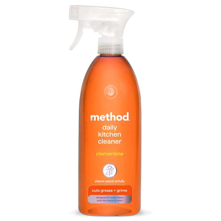 Method Daily Kitchen Cleaner Spray, Clementine, Cuts Grease, 828ml x 3 with discount - S&S £3.88
