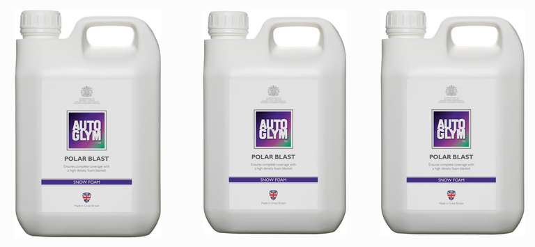 3 x Autoglym Polar Wash, 2.5L Snow Foam - £28.38 w/ S&S // 3 x Autoglym Polar Blast, 2.5L Concentrate Snow Foam (15L diluted) - £34.40