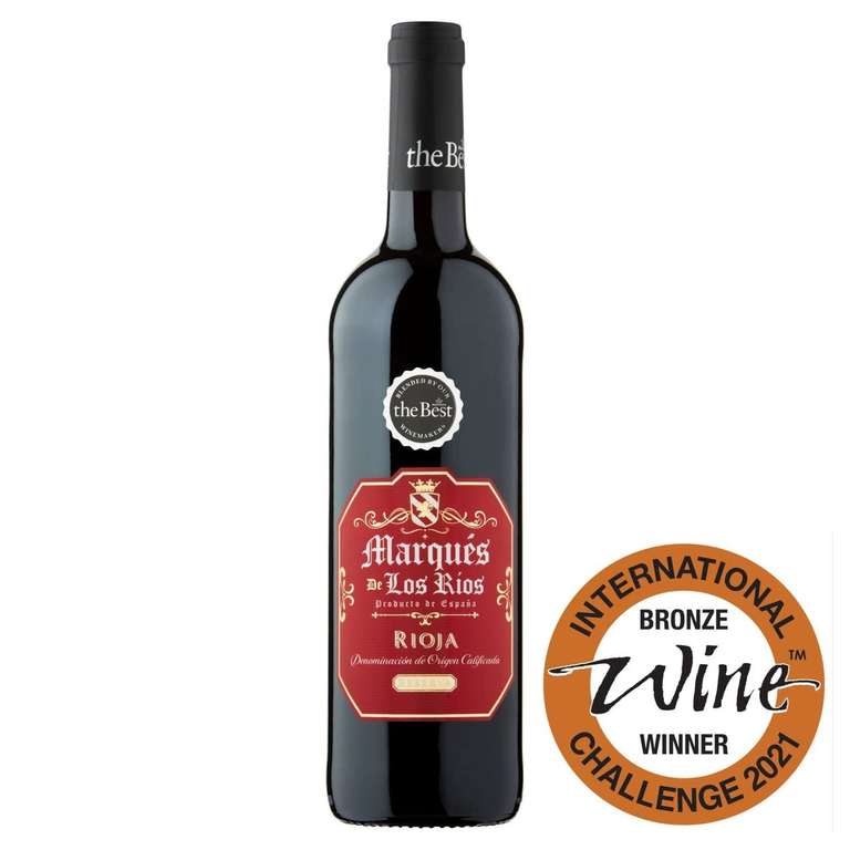 3 x Morrisons The Best Signature Marques de Los Rios Rioja Reserva 2007 Vintage 13.5% abv 75cl (3 for 2)