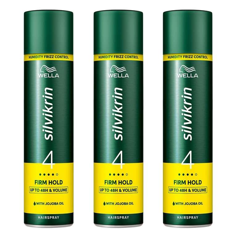 3 x Wella Silvikrin Classic Hairspray Firm Hold, 75ml (S&S £2.77)