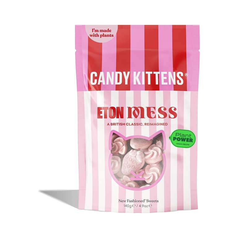 4 x Candy Kittens Vegan Sweets Eton Mess 140g - 4 for 3 (£5.20/£4.80 &S)