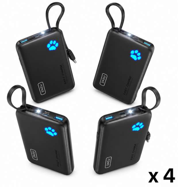 4 x INIU Power Banks 10000mAh 20W Fast Charging with USB C Cable (£7.65 Each) With Discount At Checkout SimpleLife LLC (Amazon Haul)