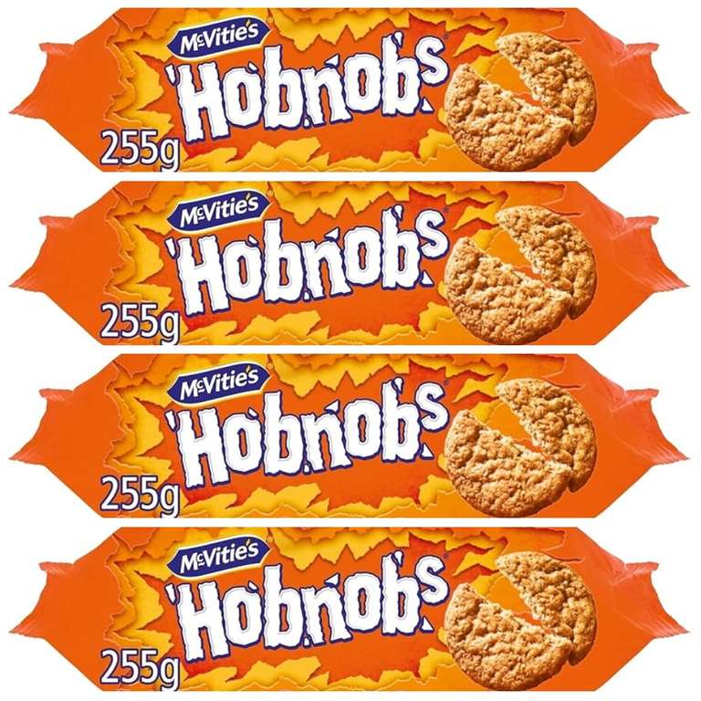 4 x McVitie's Hobnobs Biscuits The Oaty One 255g (4 For 3) £4.14 / £3.55 on S&S