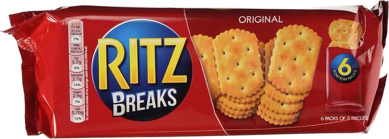 4 x Ritz Breaks Original Crackers 190g - 4 for 3 (£2.93/£2.48 S&S)