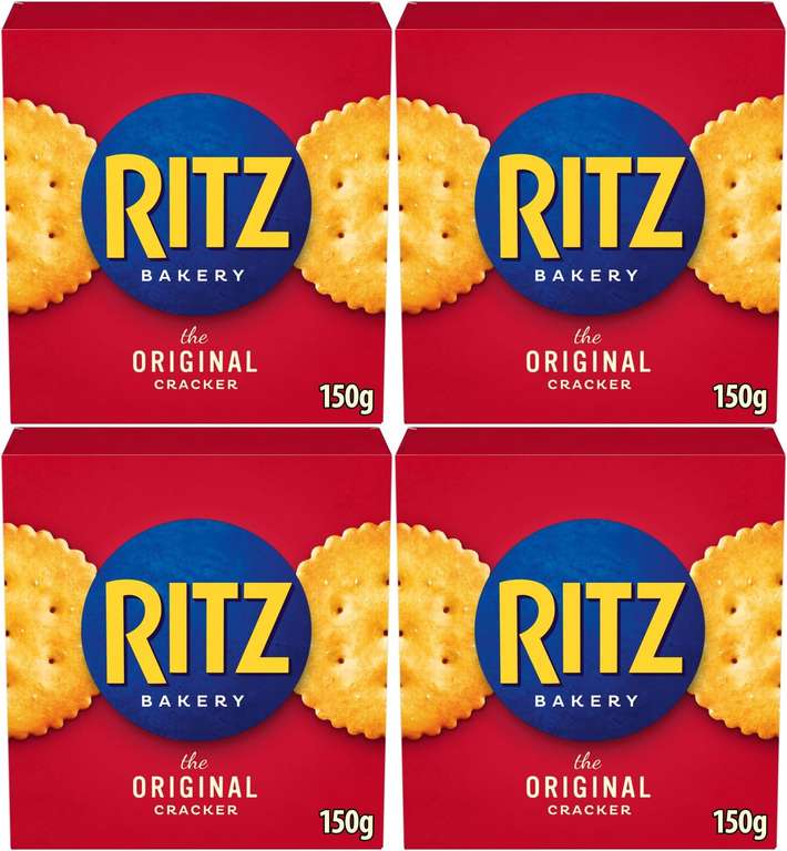 4 x Ritz Original Cracker Box 150g S&S 5/15% £2.94/£2.52