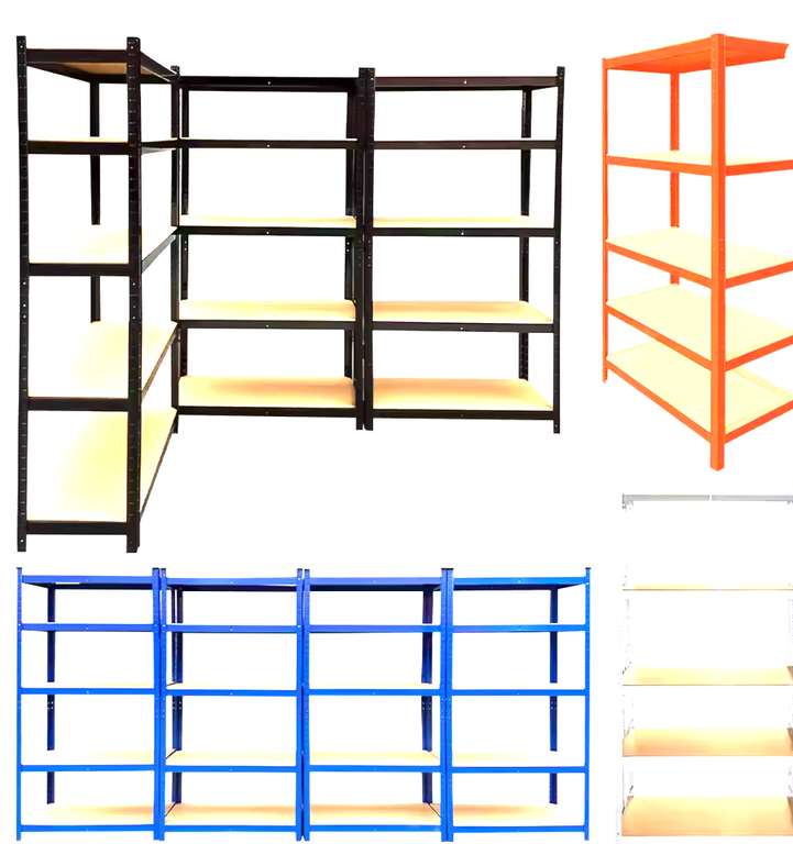 5 Tier Heavy Duty Galvanised Adjustable Shelf Racking Unit Storage ( Upto 875KG load ) + 76p credit@@Zhitaozhang Tool Store(UK)
