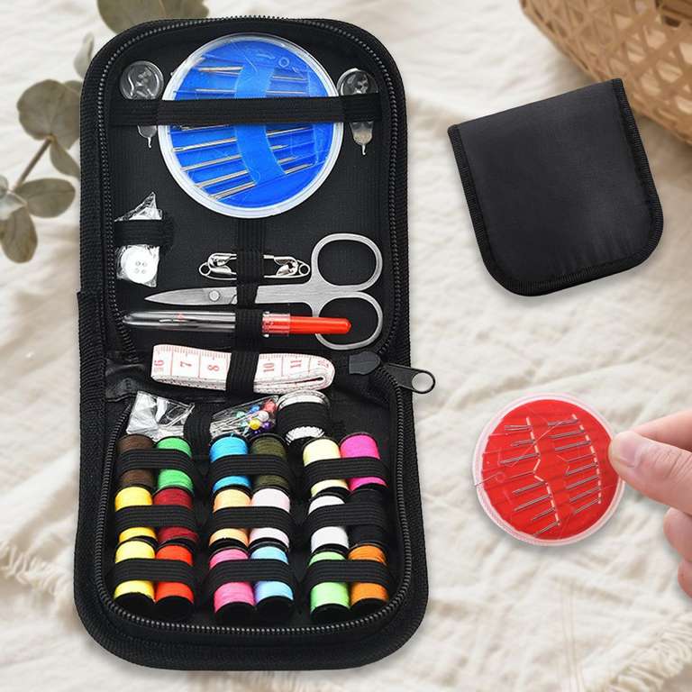 67 Piece Sewing Kit with Thread, Needles & Scissors – Portable Travel Set – Ships by and sold by Haul Global