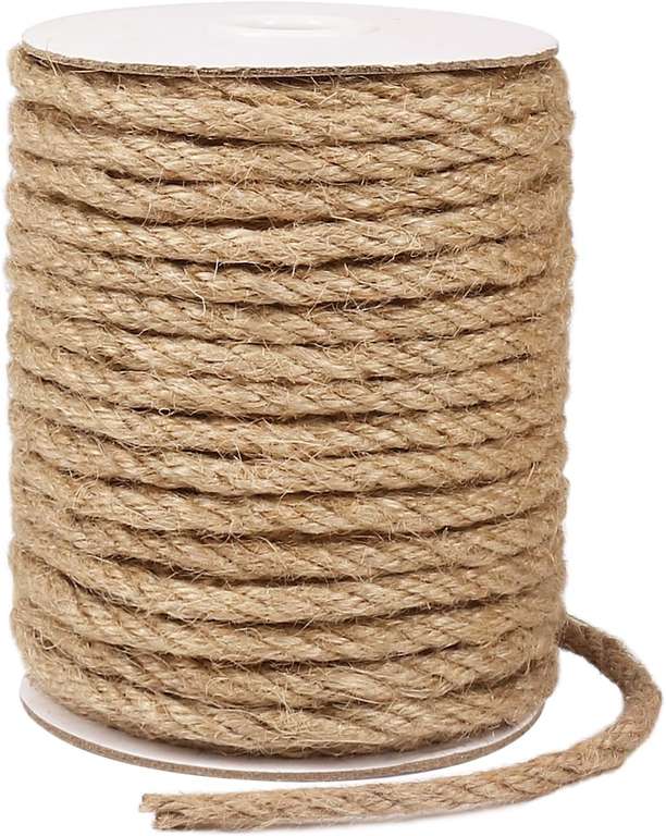 6mm / 66 Feet Thick Strong Jute Rope Twine String (Brown) Sold by T&H Store / FBA