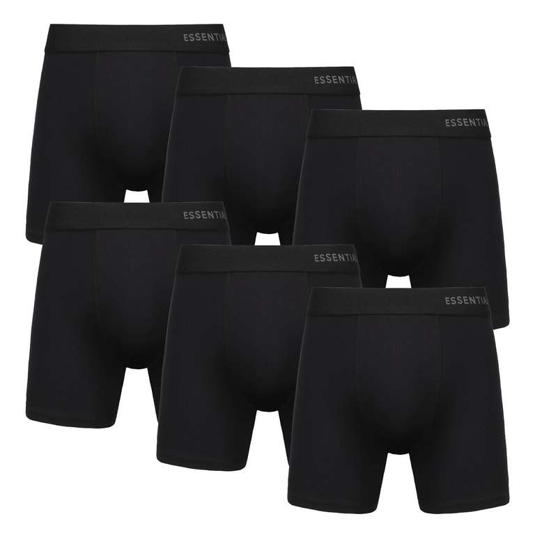 The Essentials Wardrobe Mens Bamboo Boxers 6 Pack Soft, Black / Assorted, S - XL - Sold by The Essentials Wardrobe / FBA