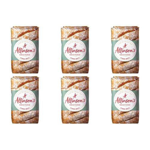 6 x Allinson's Strong White Bread Flour - 1kg Bags