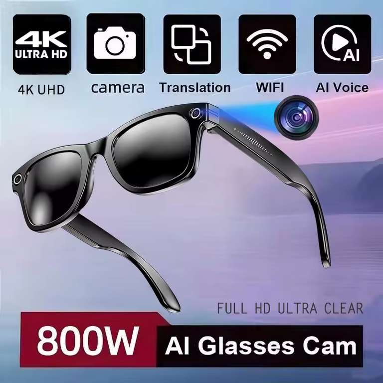 GUHUAVMI 800W AI Smart Glasses - With Code - Sold by GUHUAVMI Head Office Direct Store
