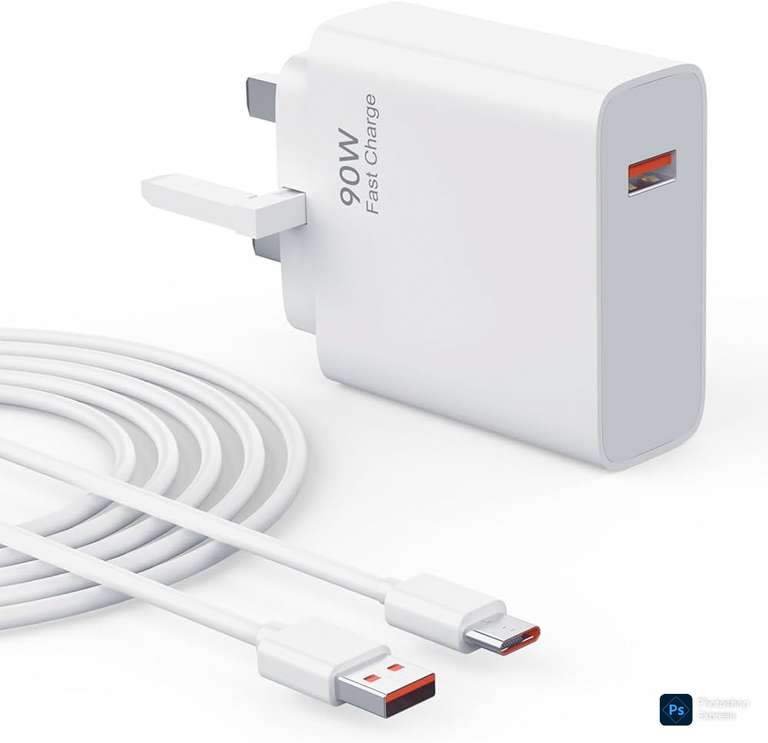 90W USB-C Charger Compatible with Xiaomi Phones with 6A Type C Charging Cable - Sold by Herculese FBA