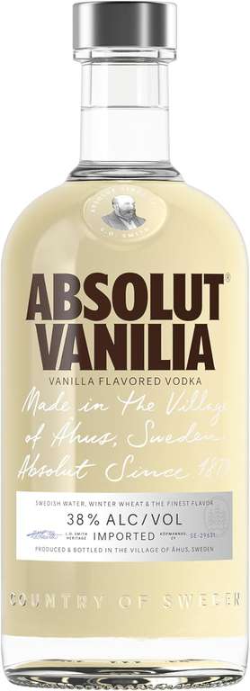 Absolut Vanilia Flavoured Vodka, 38% ABV, 70cl / 1L - £19.29