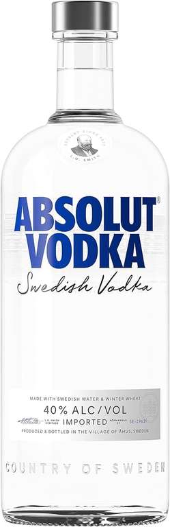 Absolut Vodka Swedish Vodka, 40% ABV, 1L