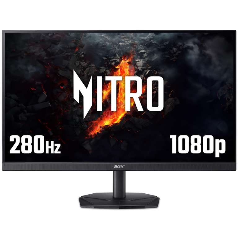 Acer Nitro KG272Z3 27 Inch Full HD 1080p Gaming Monitor - 280Hz, 0.5ms, IPS Panel, FreeSync Premium, 99% sRGB, HDR Ready, Speakers