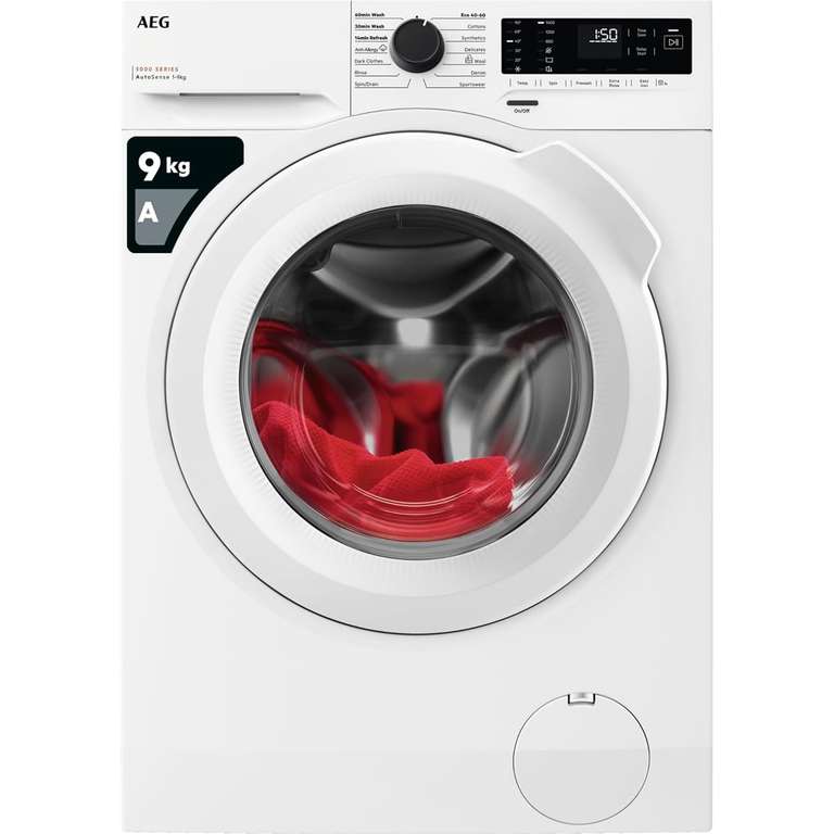 AEG Washing Machine 9 kg Energy Class A LFX50942B White [Energy Class A]