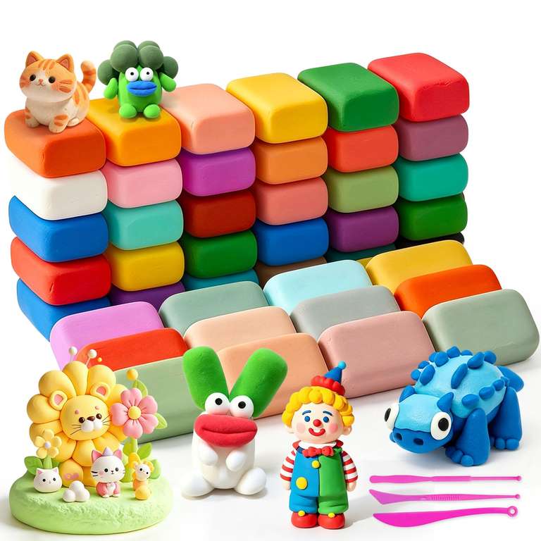 Air Dry Clay 36 Colors, Ultra Light Modelling Clay Kit for Kids - supobadiuk FBA