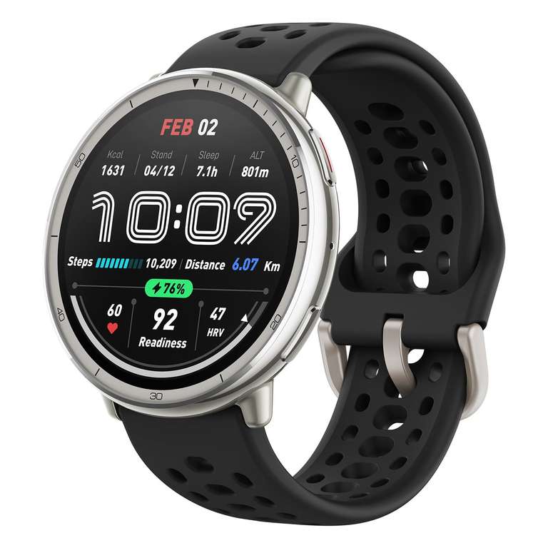 Amazfit Active 2 Smart Watch 44mm, GPS Maps with Direction, Fitness Tracker, 10 Day Battery, Sleep Monitor, 160+ Sport Modes, Black