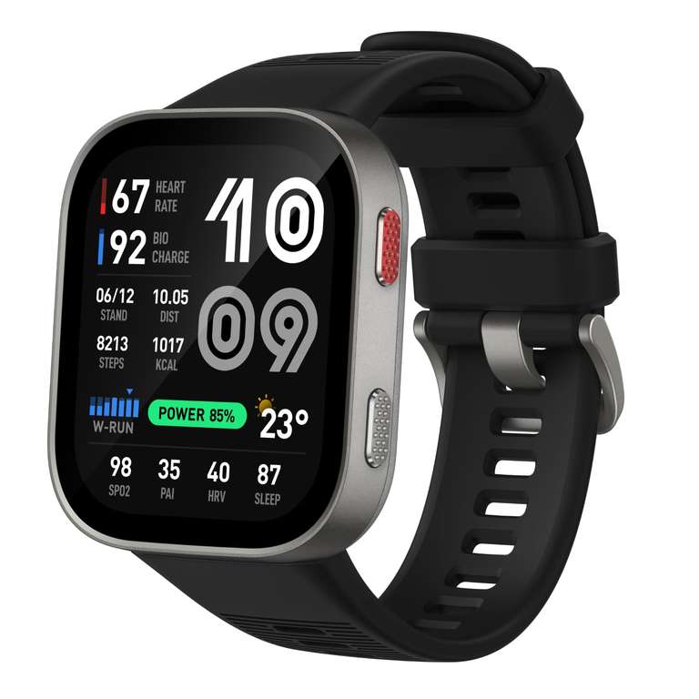 Amazfit Bip Max 50mm Smart Watch, 2.07" AMOLED Display, 20 Days Battery, GPS, 4GB Storage, Offline Maps, Hybrid Training