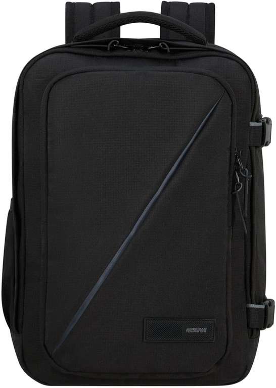 American Tourister at Work - 15.6 Inch Laptop Bag with Wheels, 44 cm, 22 L, Black/Orange