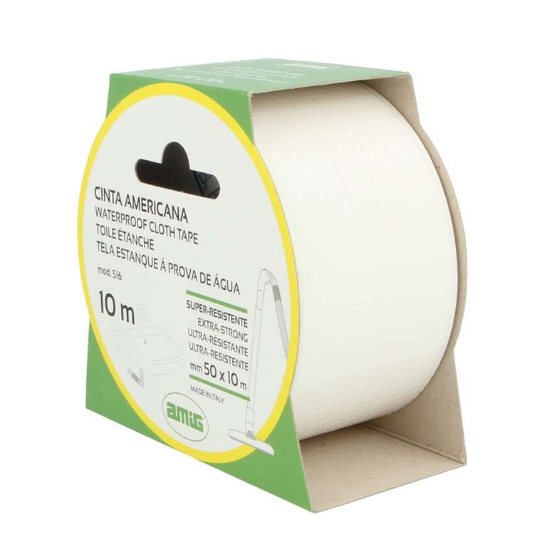 Amig - American Duct Tape | 10m x 50mm | Extra Strong Fixing | Waterproof & Leak Proof | Indoor & Outdoor Use | Colour White