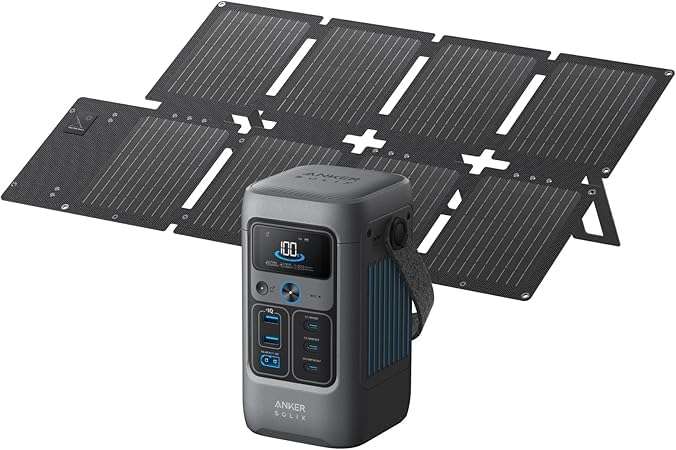 Anker SOLIX C200 DC, 192Wh 200W DC Power Bank Station with 60W Solar Panel @ AnkerDirect UK