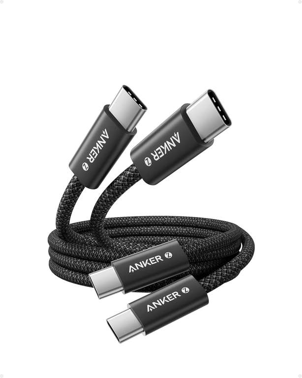 Anker Zolo 240W M2 2-Pack USB C to USB C Cable, 1m+1m Braided and Dirt-Free Type-C Fast Charging Cable AnkerDirect FBA (Prime Exclusive)