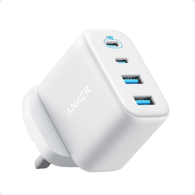 Anker Zolo 50W USB C Plug, 4-Port USB C Charger, 2 USB-C & 2 USB-A - Black / White - Sold by AnkerDirect UK / FBA