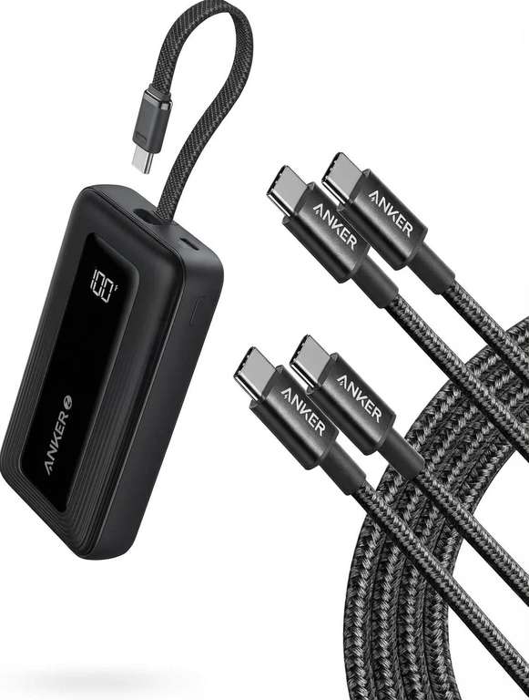 Anker Zolo Power Bank, 20,000mAh 30W High-Speed with soundcore P31i & Real-Time Adaptive Noise Cancelling Earbuds by AnkerDirect UK FBA