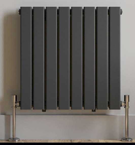 Anthracite Designer Radiator Vertical Horizontal Flat Panel Oval Column Rads - With Code - Sold by Plumbworld UK