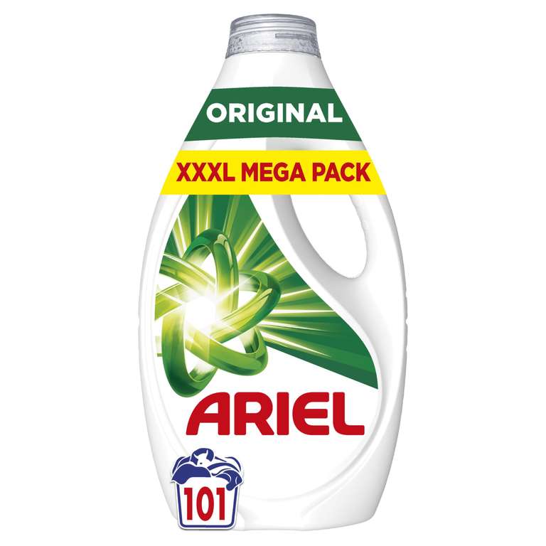 Ariel washing detergent liquid 3.1 litre - 3 bottles, S&S £25.90