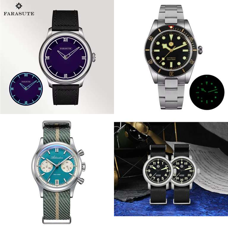 A round-up of AliExpress July Choice Day Sale Watch Deals ( San Martin / Farasute / ADDIESDIVE / Mechanical / Automatic / Quartz )