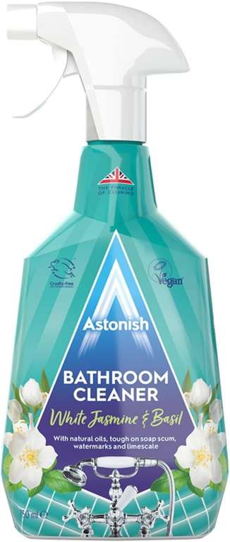Astonish White Jasmine & Basil Bathroom Cleaner Spray, 750ml