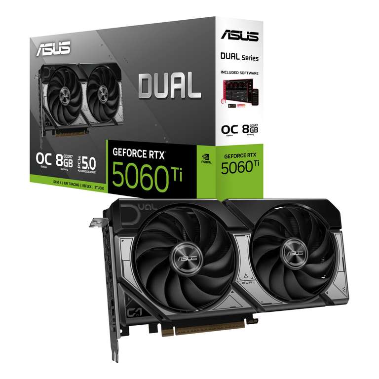 ASUS Dual GeForce RTX 5060 Ti 8GB GDDR7 OC Edition GPU