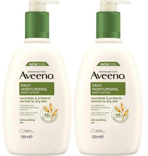 Aveeno Daily Moisturising Yogurt Body Wash, Vanilla & Oat Scent, With Prebiotic Oat and Probiotic Greek Yogurt, for Sensitive Skin 300ml