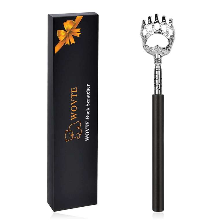 Back Scratcher, WOVTE Telescopic Stainless Steel Back Scratcher for Adults - Sold by NOBELEFUL / FBA (Prime Members £2.99)