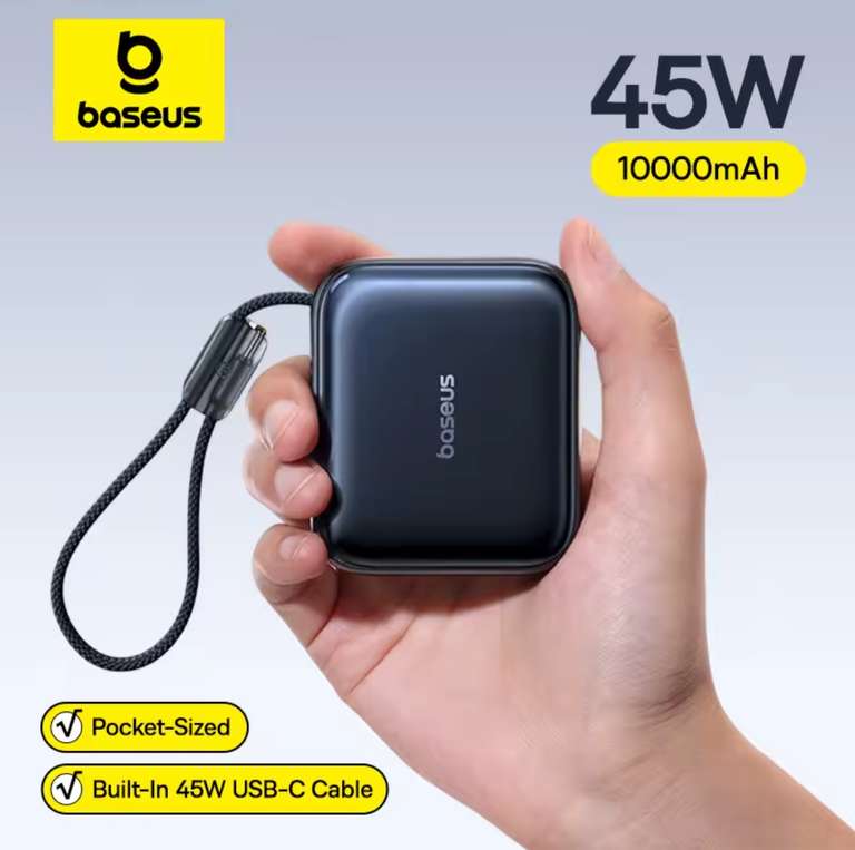 Baseus 45W Mini 10000mah Powerbank - w/Code - Sold By BASEUS Official Store