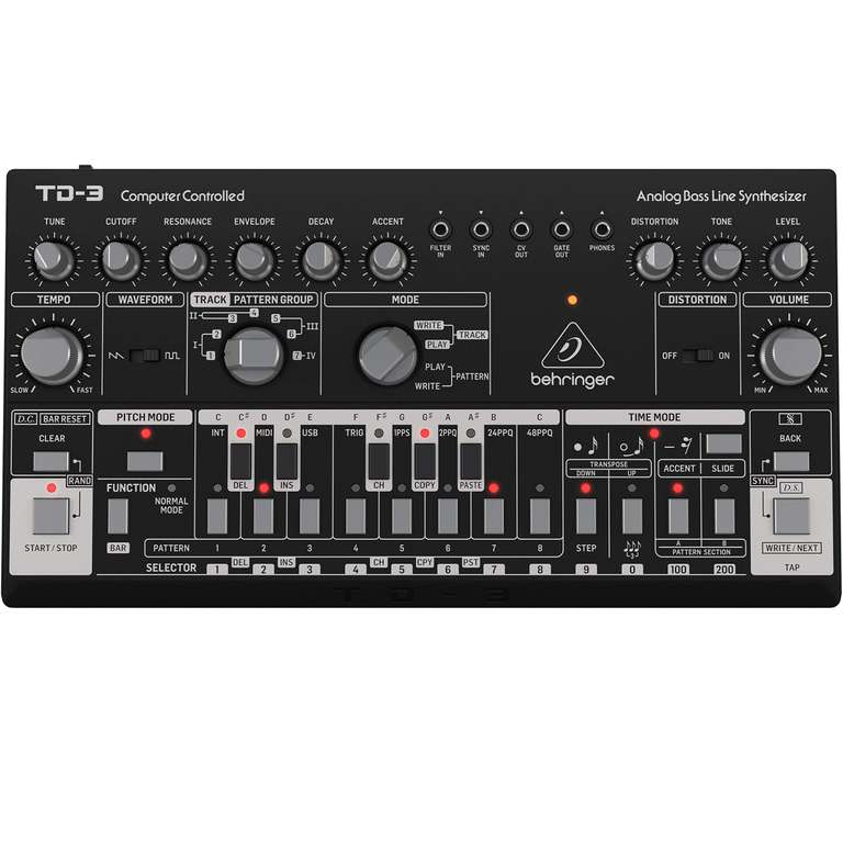 Behringer TD-3-BK Analog Bass Line Synthesizer with VCO Black