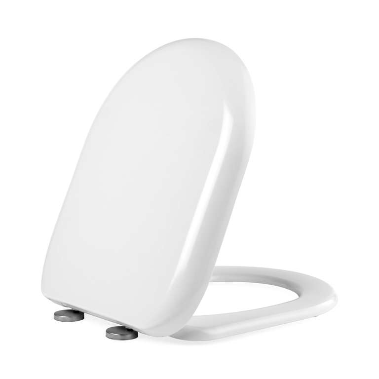 Beldray Anti-Bac Toilet Seat, D-Shaped, Soft Close, Duroplastic Construction, Quick-Release Hinges - Sold/Shipped by homeofbrands