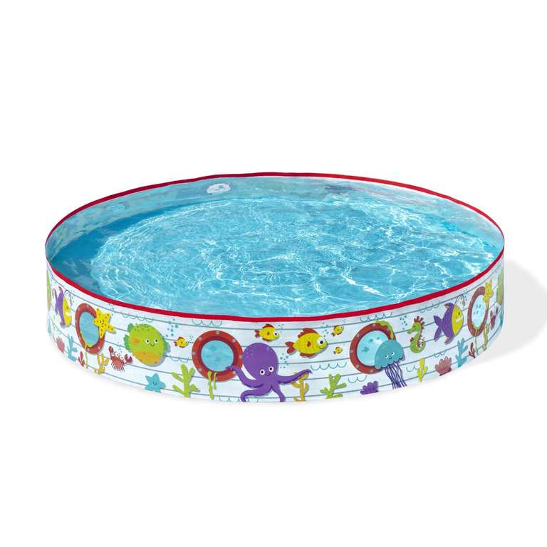 Bestway 55029 Paddling Fill N Kids Garden Pool with Fun Print, Multicolor, 1.52 m x 25 cm