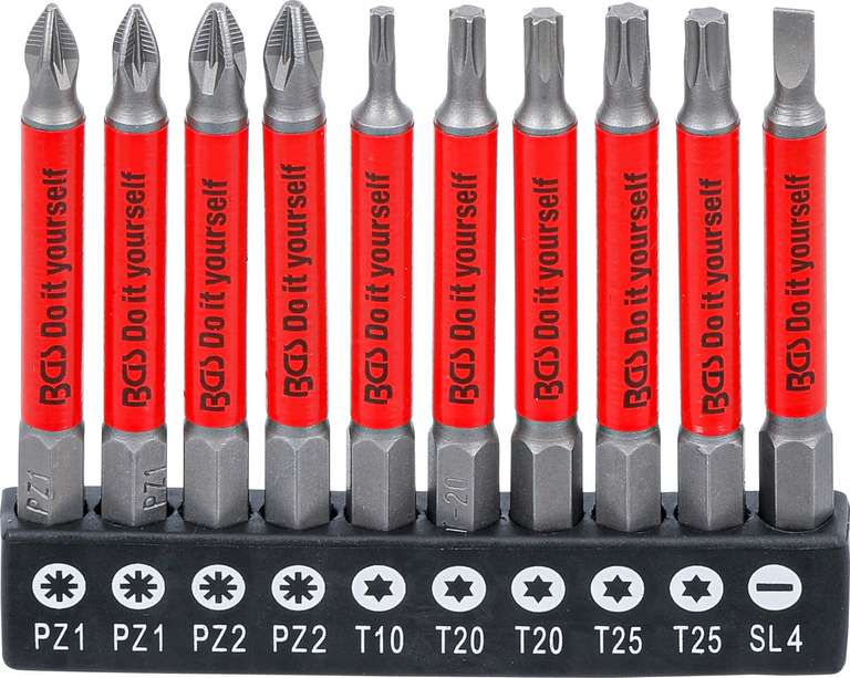 BGS Diy 4831 | Anti-Slip Bit Set | magnetic | 70 mm | 10 pcs
