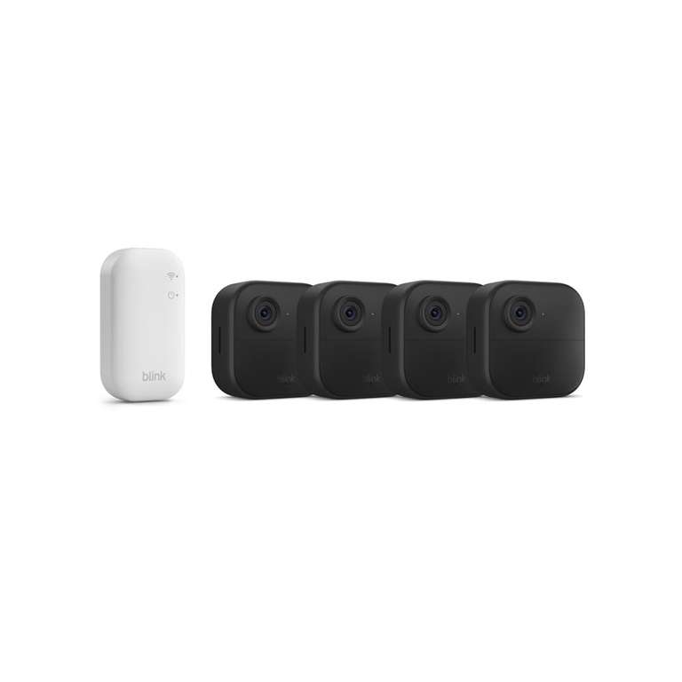 Blink Outdoor 4 Camera – Wireless HD Smart Security Camera, Two-Year Battery Life, Enhanced Motion Detection, Works with Alexa - 4 Cameras