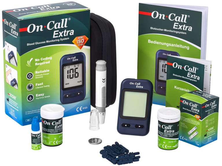 Blood Glucose Meter Starter Kit (incl. 10 Test Strips, 10 Lancets, 1 Lancet Device, 1 Control Solution)