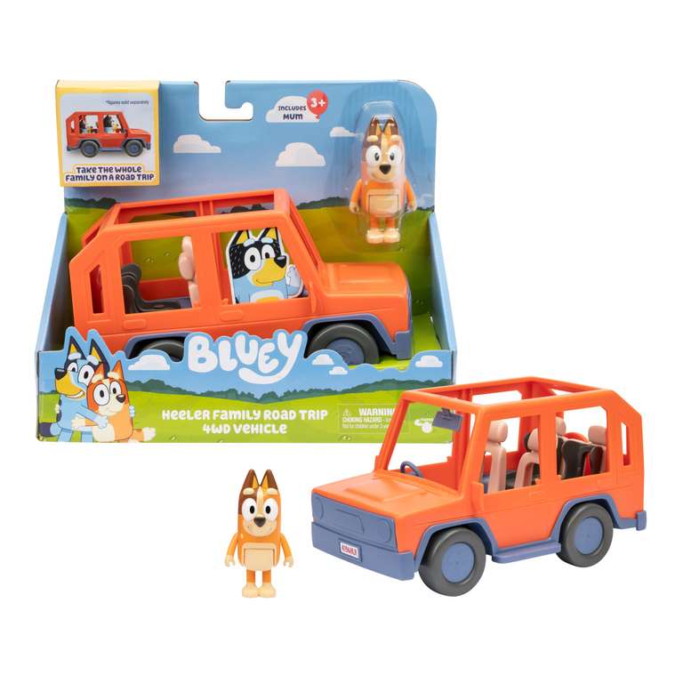 Bluey Heeler Family Home Play Set: 1 Official Collectable Action Figure, Large Playhouse Playset 4 Rooms, Furniture Accessories