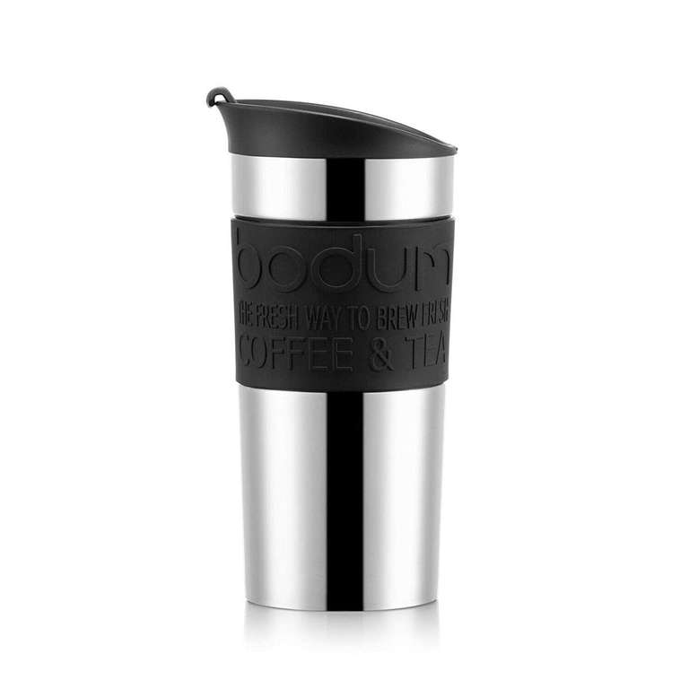 Bodum 11068-01 Travel Mug Vacuum with Flip Top Lid, Black, Small, 0.35 l, 12 oz