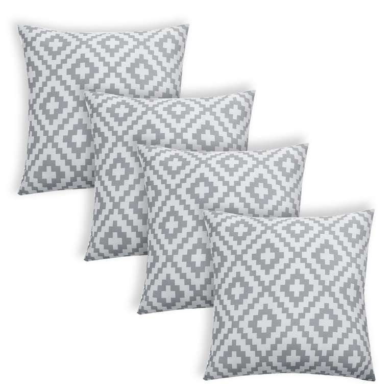 Brentfords Outdoor Cushion Covers Only, Waterproof Decorative Grey Geometric Outdoor Cushion Covers 45 x 45 sold & FB OnlineHomeShop
