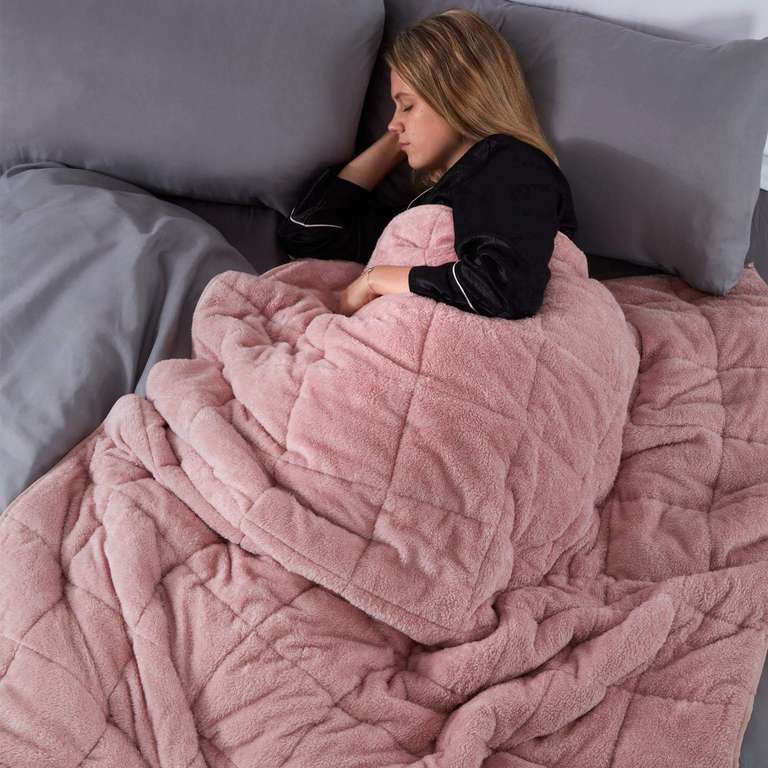 Brentfords Weighted Blanket Fleece Quilted Sleep Therapy Anxiety Relief 150x200cm 8kg (Age 3+) VG / Like New £8.46 - Sold By Amazon Resale