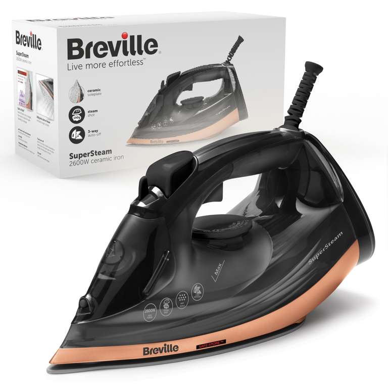 Breville SuperSteam Steam Iron | 2600 W - Black & Copper