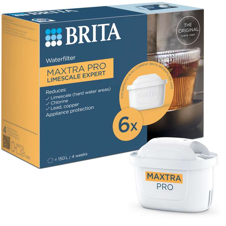 BRITA Water Filter Cartridge MAXTRA PRO Limescale Expert - 6 Pack